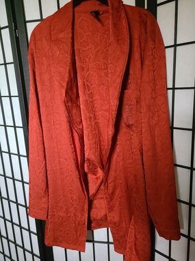 Savage X Fenty Rust Red Satin Robe